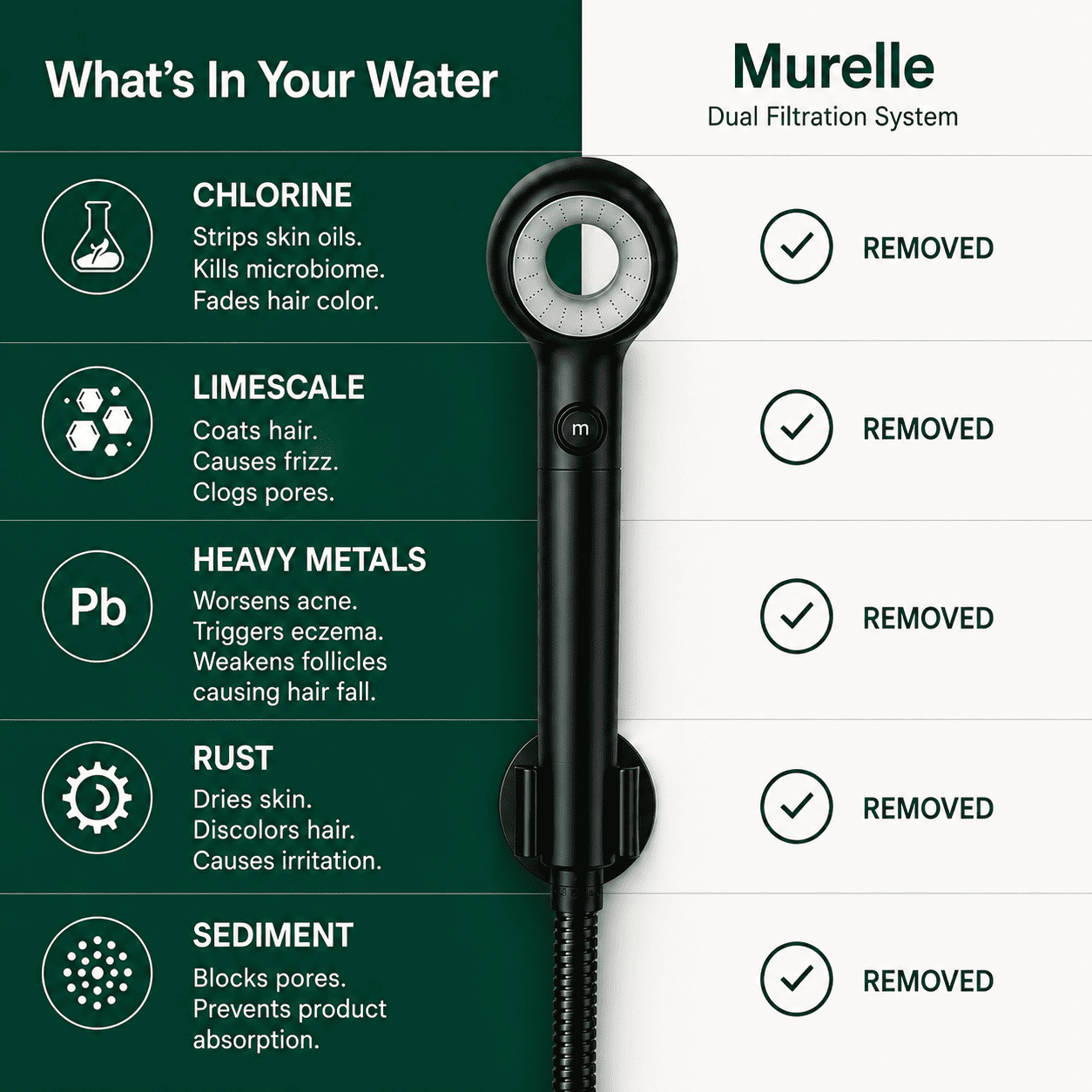 Murelle Shower Head with Filter