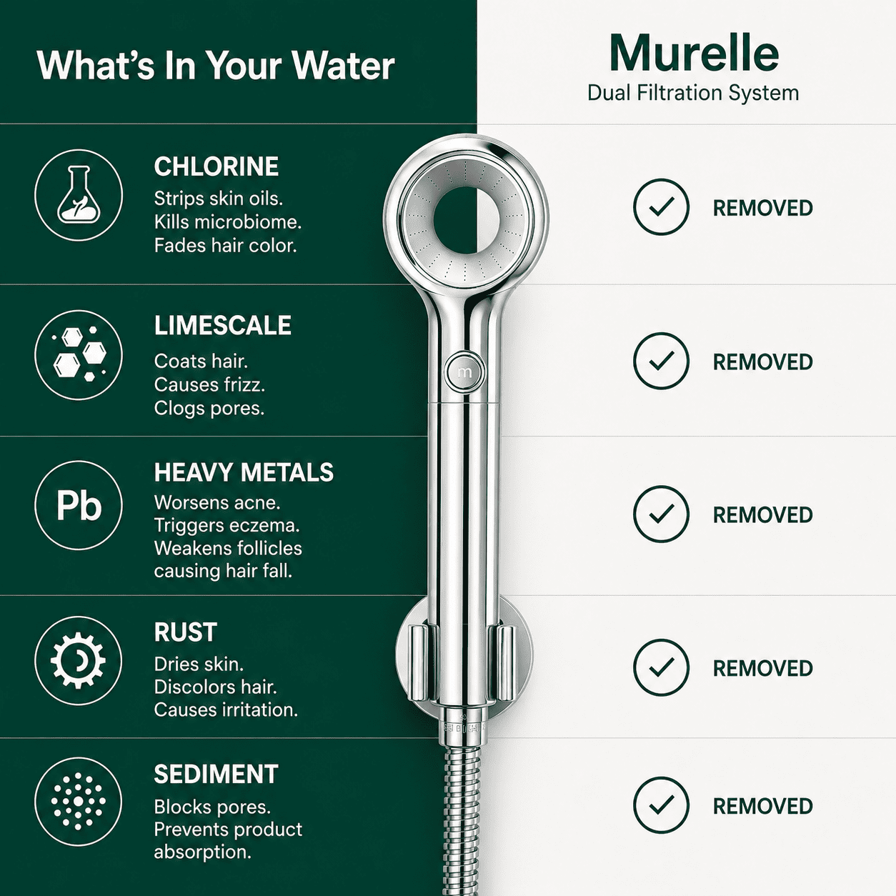 Murelle Shower Head with Filter
